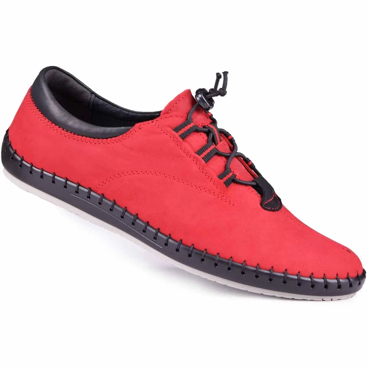Kampol Buty męskie casual 337/39 czerwone czarne